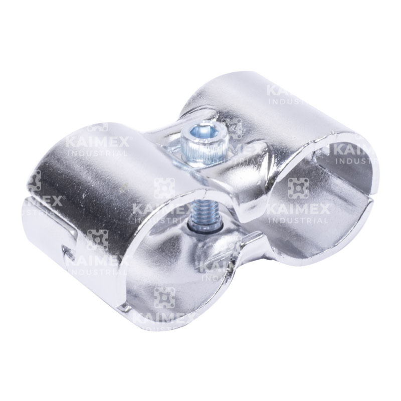 Uni&oacute;n doble c/adaptador pl&aacute;stico cromada